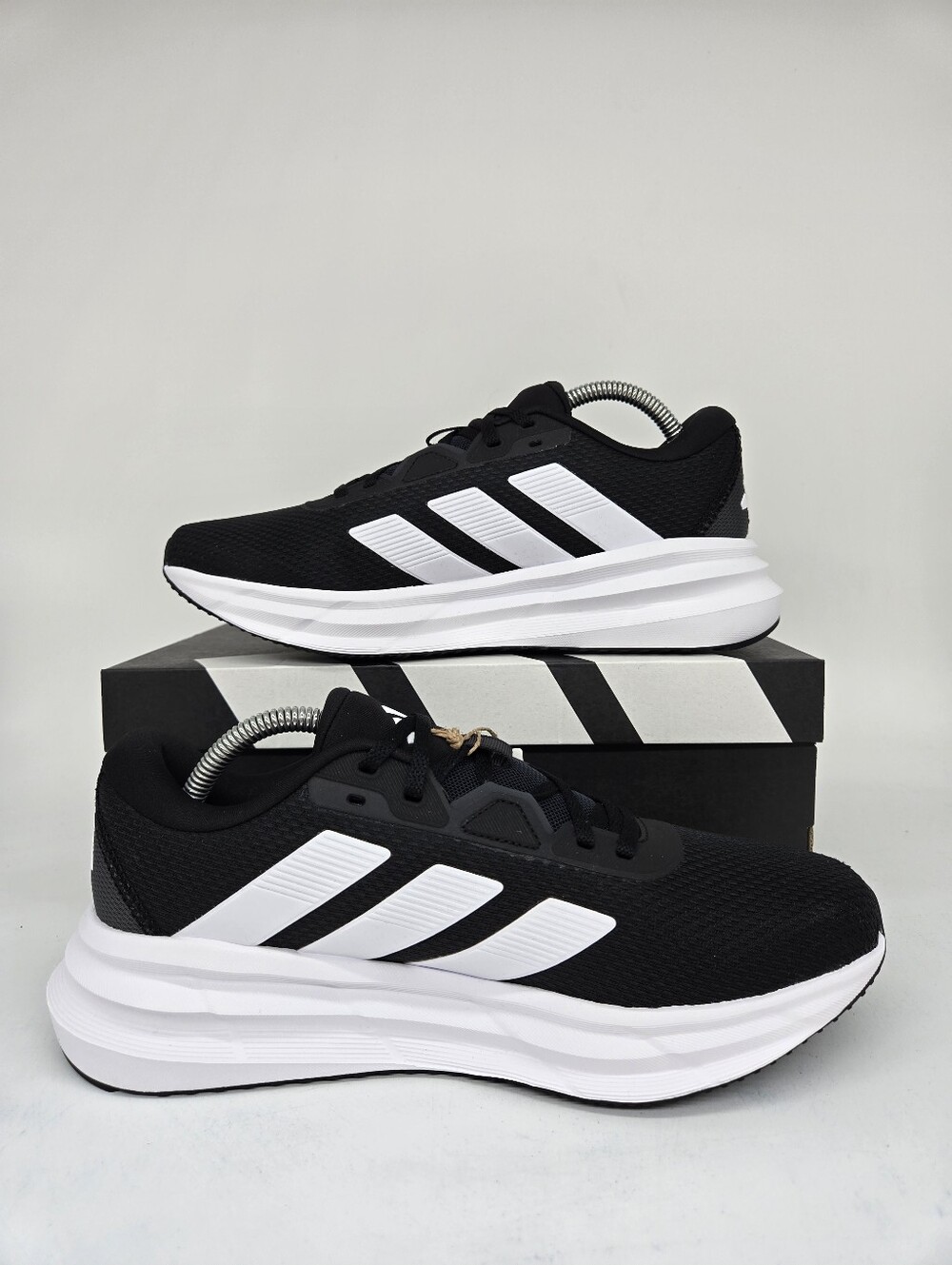 adidas Women's Galaxy 7 ID8765 Black White Running Shoes Size 6 - Picture 4 of 8